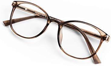FONHCOO Blue Light Blocking Glasses Women Men Computer Eyeglasses,TR90 Fashion Round Transparent Ant | Amazon (US)
