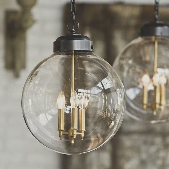 Clear Glass Globe Hanging Lantern | Shades of Light