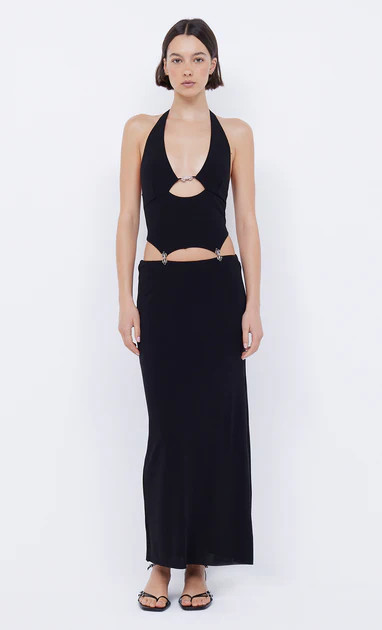 MALENA CLASP MAXI DRESS - BLACK | Bec & Bridge (Global)