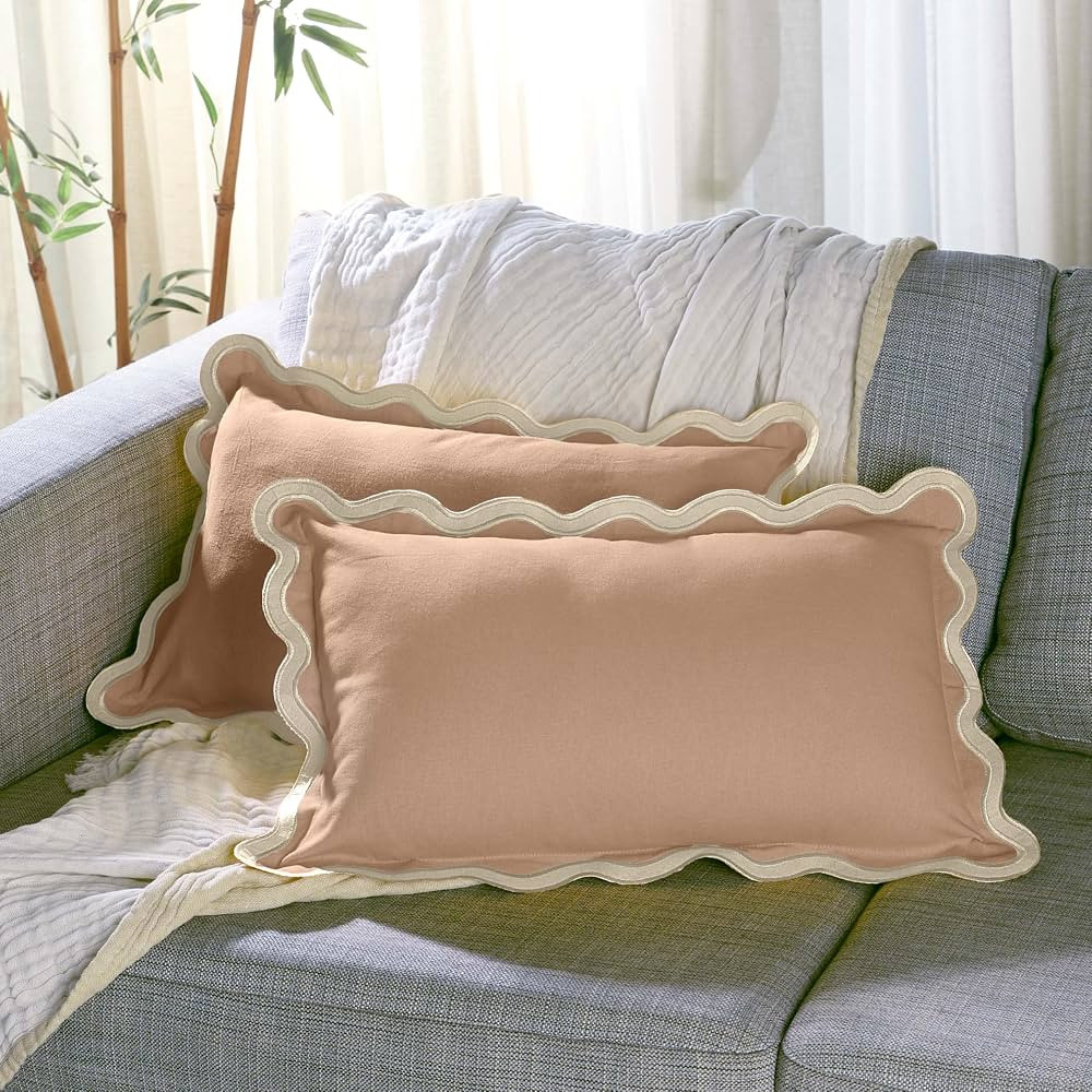 Folkulture Fall Throw Pillow Covers 12x20 Lumbar Pillow Decorative, Set of 2 Couch Pillows for Li... | Amazon (US)