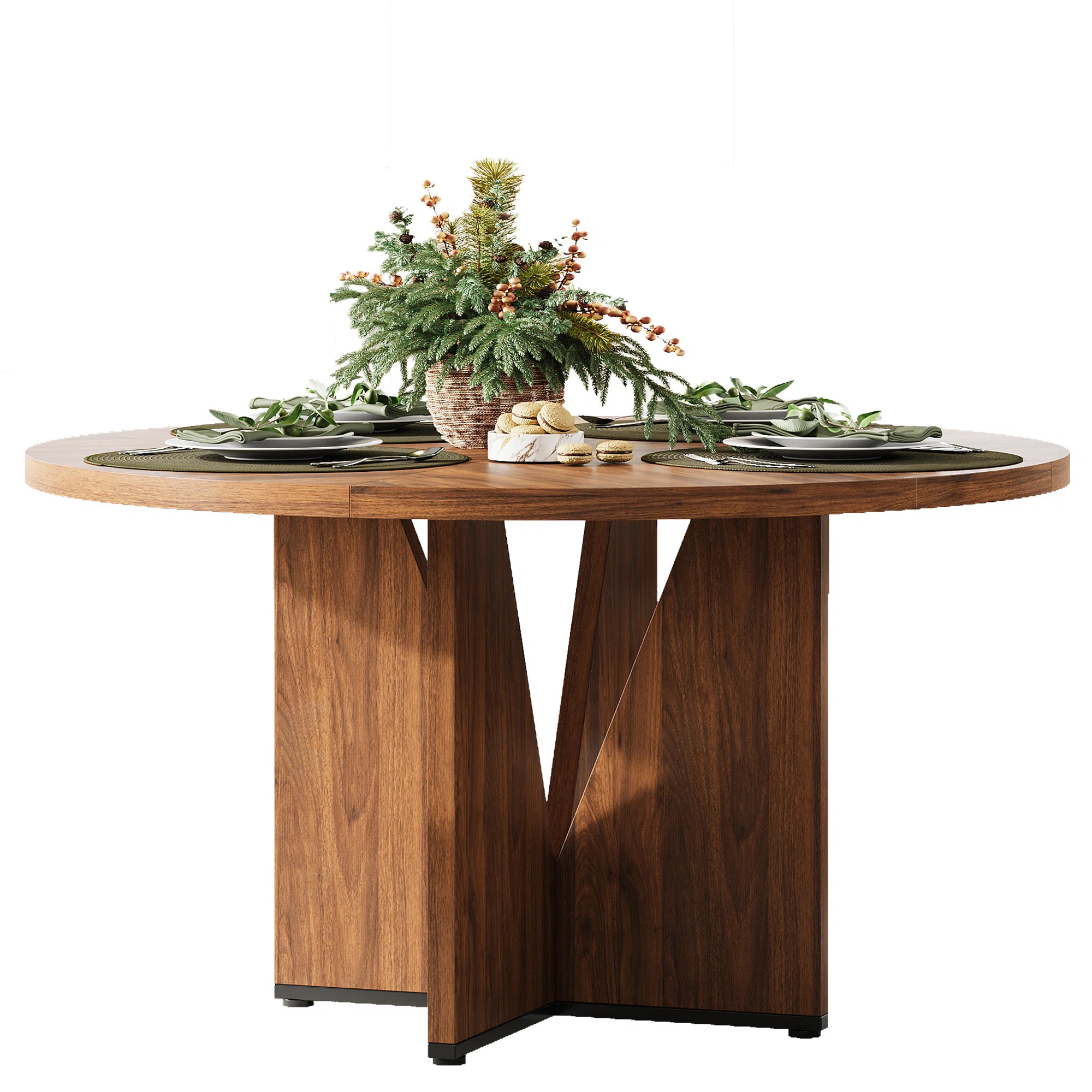 Ebern Designs 47-Inch Round Dining Table with Natural Grain Top For Dining Room & Reviews | Wayfa... | Wayfair North America