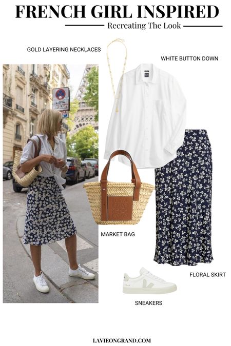 Spring Outfit
French girl
Floral Skirt
Market Bag 
Sneakers 

#LTKstyletip #LTKFind #LTKSeasonal
