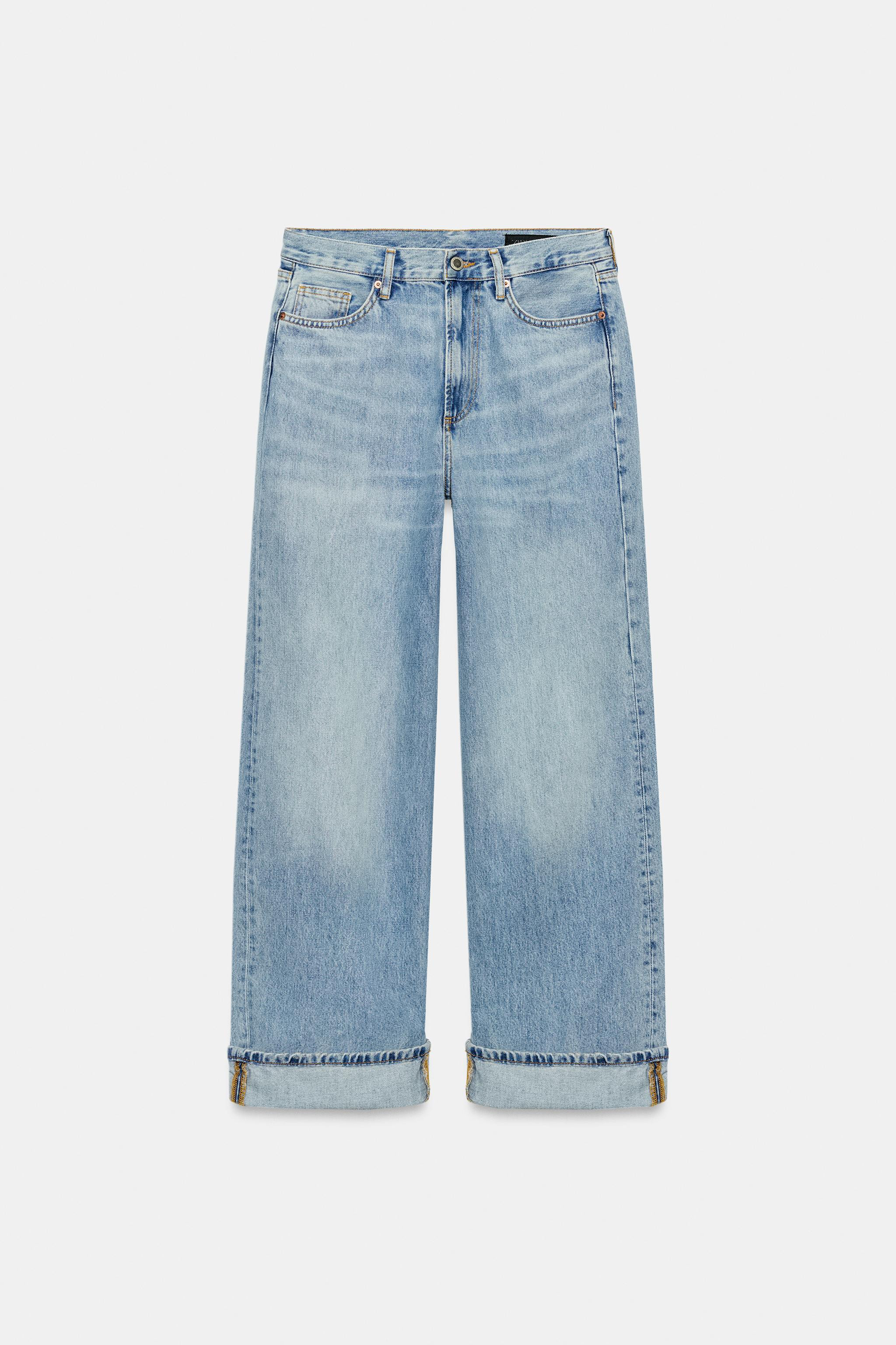 Model height: 179 cmMID-WAIST - RELAXED LEG - FULL LENGTHZARA WOMAN COLLECTIONMid-waist jeans wit... | Zara UK