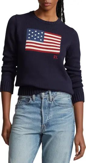 Polo Ralph Lauren Flag Crewneck Sweater | Nordstrom | Nordstrom