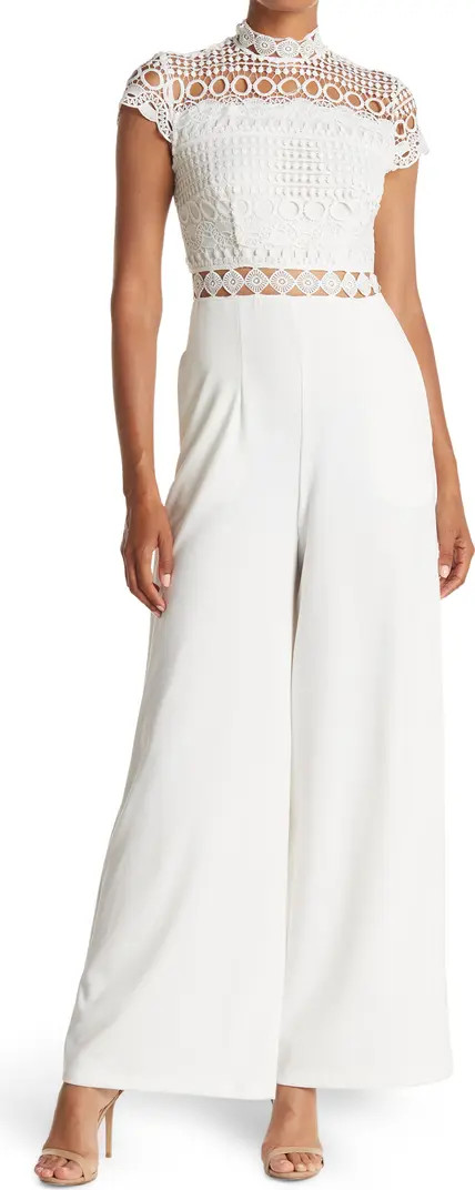 Dayna Crochet Lace Cap Sleeve Jumpsuit | Nordstrom Rack