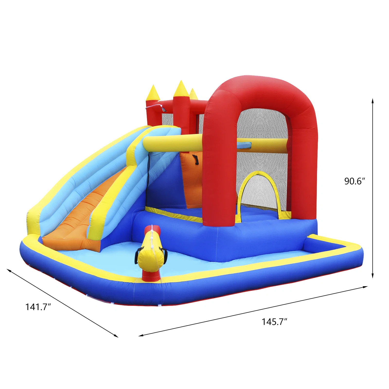 12' x 12' Bounce House with Water Slide and Air Blower | Wayfair North America