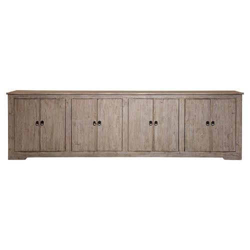 Irwin Rustic Lodge Brown Reclaimed Pine Wood 8 Door Buffet | Kathy Kuo Home