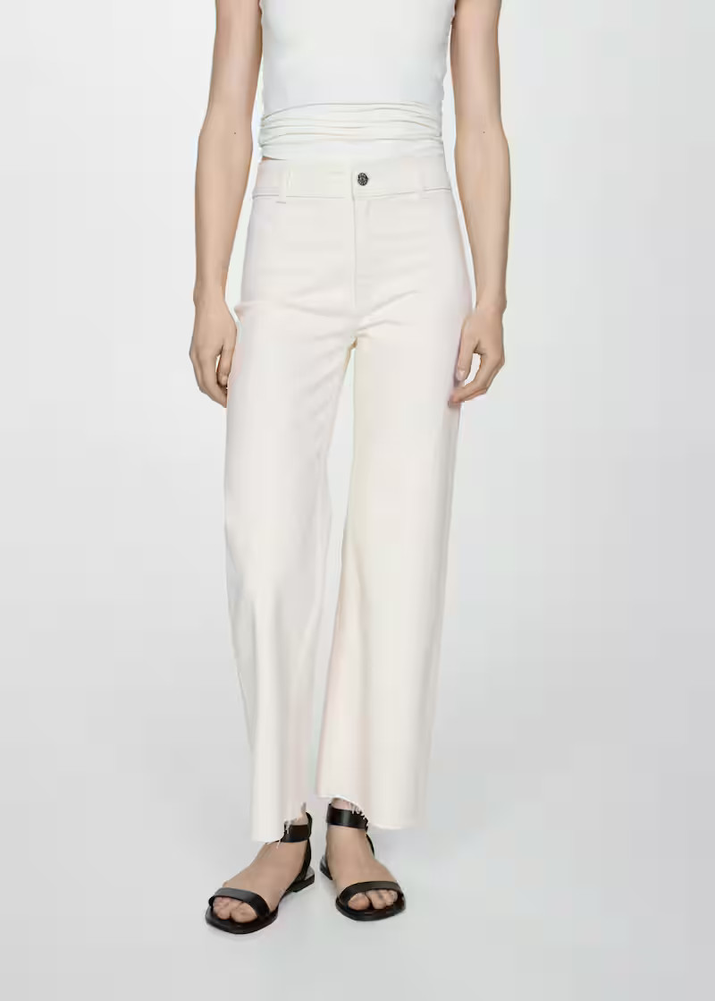 Jeans culotte high waist -  Women | Mango USA | MANGO (US)
