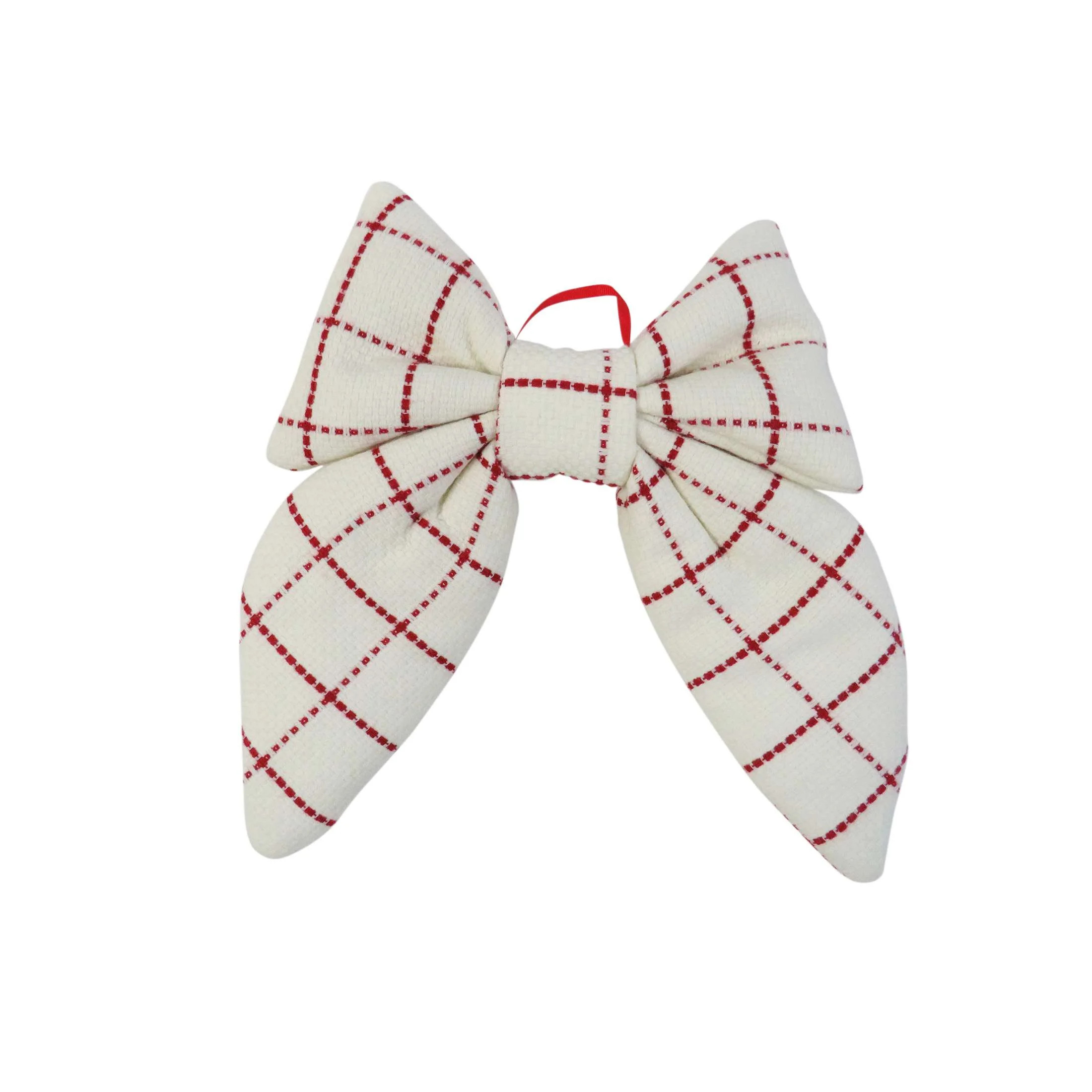 Red and White Plaid Decorative Christmas Bow, 15.5", by Holiday Time | Walmart (US)