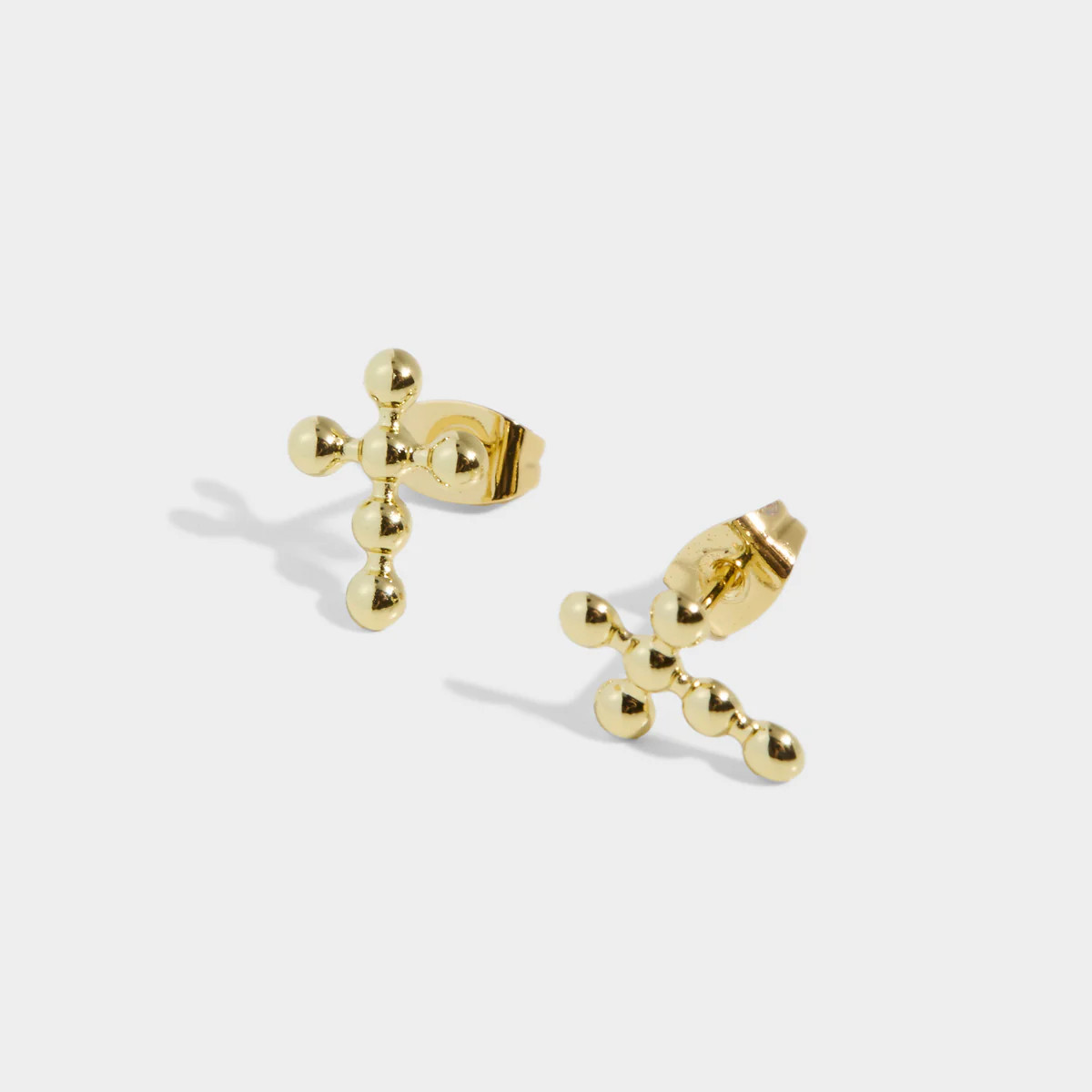 Mini Bubble Cross Stud Earrings | Allie + Bess