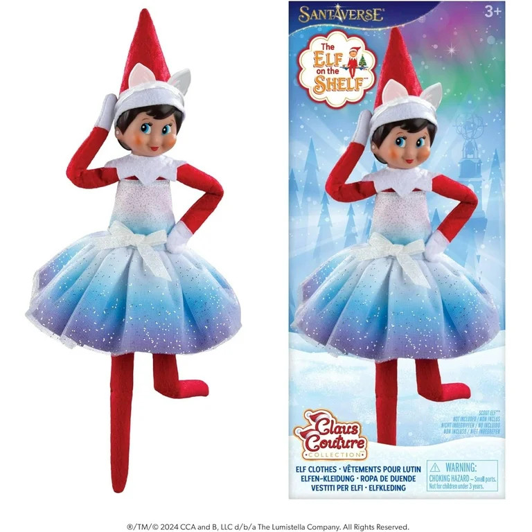 The Elf on the Shelf Claus Couture Extraordinary Noorah Party Dress for Your Scout Elf - Includes... | Walmart (US)