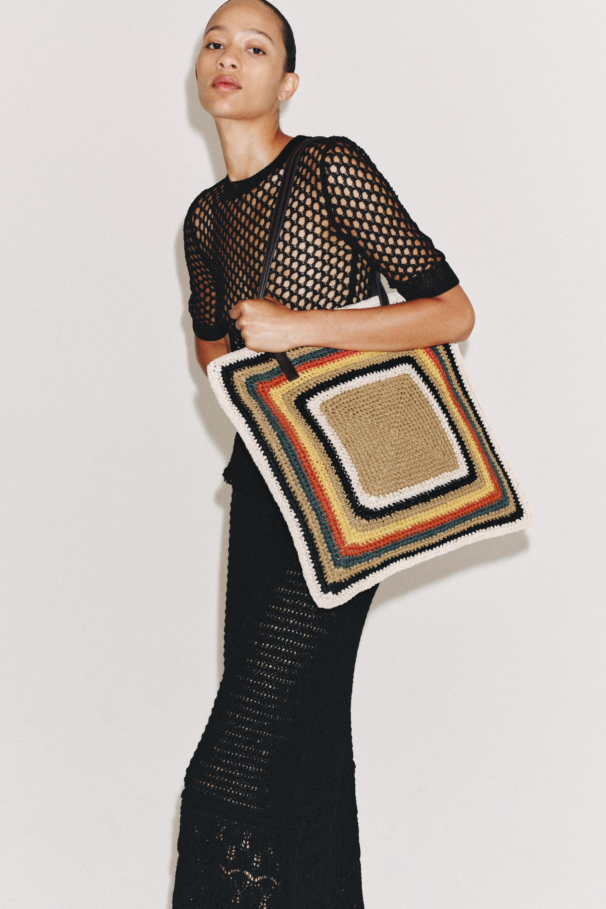 MULTICOLOURED TOTE BAG | Zara UK