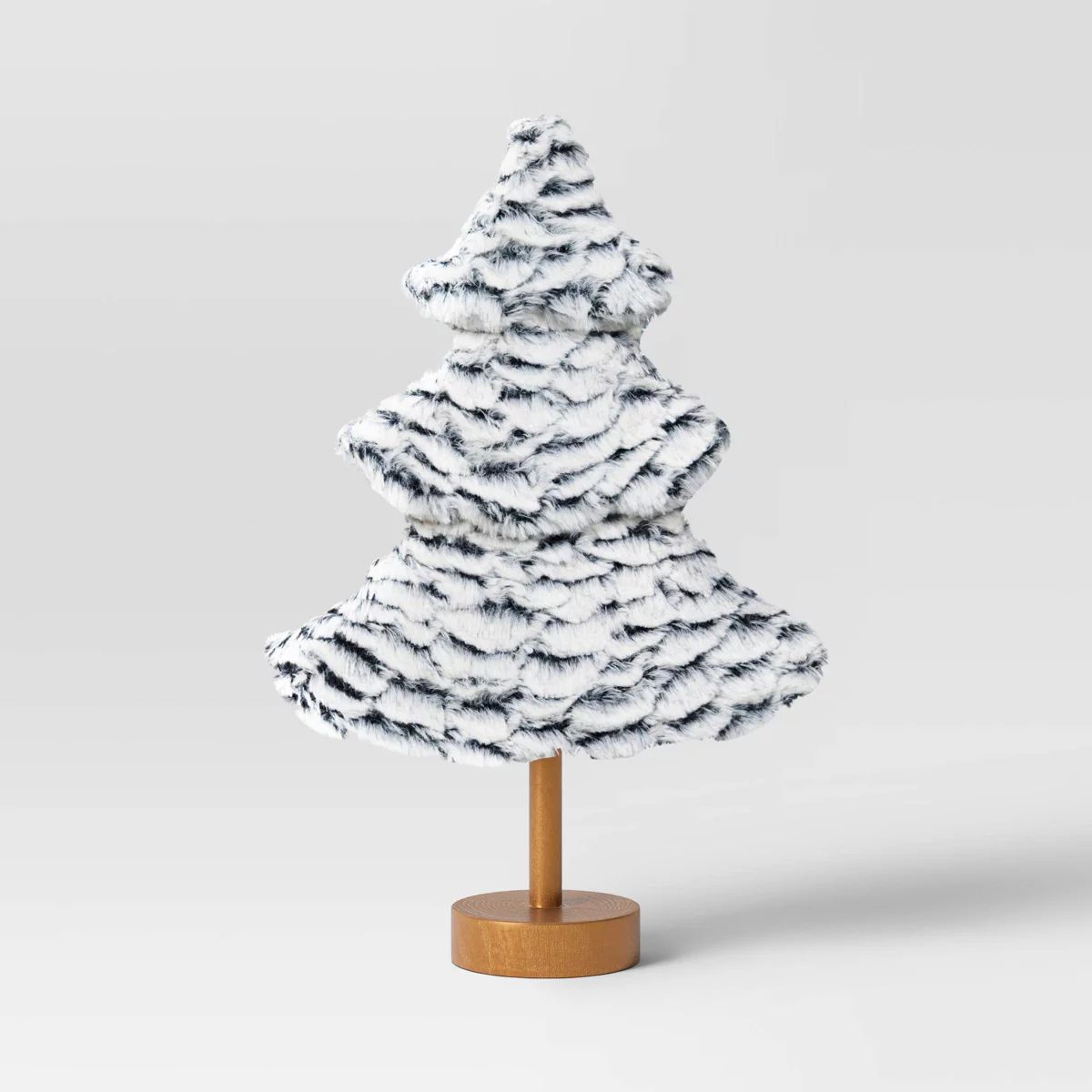 13.5" Faux Fur Christmas Tree Sculpture - Wondershop™ Gray | Target