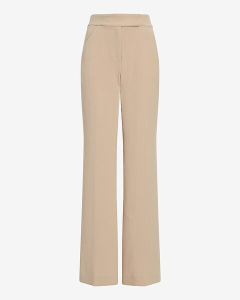 Super High Waisted Twill Flare Trouser Pant | Express