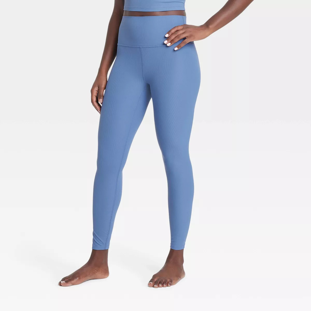 Women's Everyday Soft High-Rise Rib 7/8 Leggings - All In Motion™ | Target