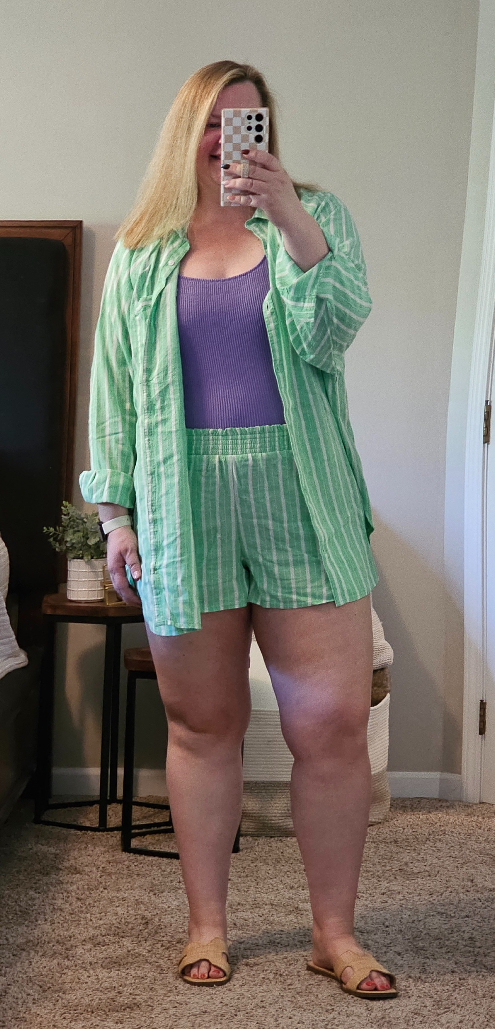 This linen rop and shorts are perfect for the beach! You can wear them together or mix and match the pieces.  Comes in multiple colors.  Wearing an XL in both and an XXL in the swim. 

#LTKtravel #LTKsalealert #LTKswim