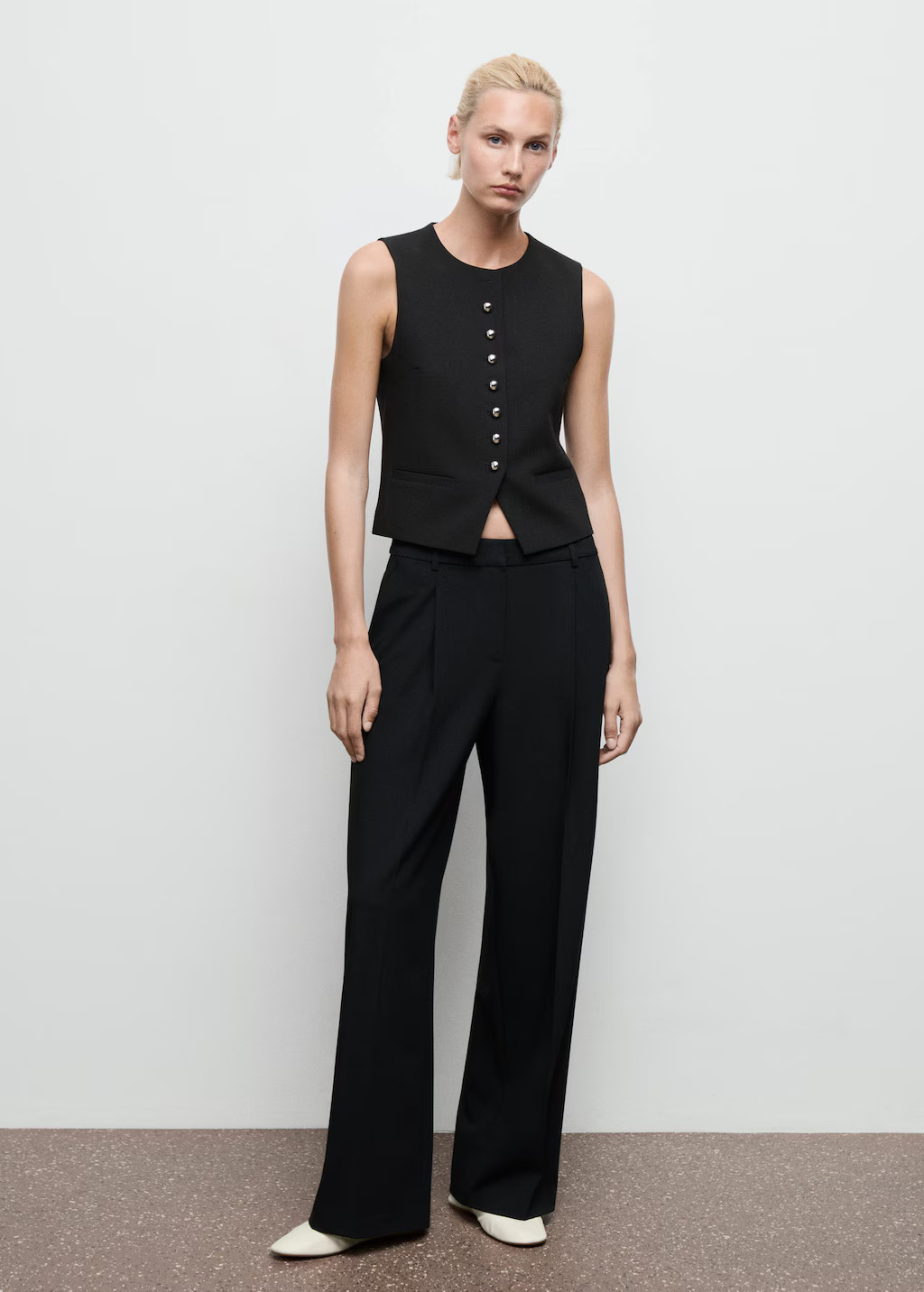 Pleated wide leg trousers black - Woman - 0 - MANGO | Mango (US/MX/AU)