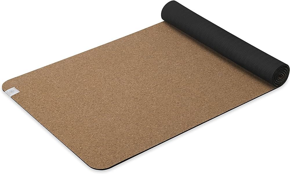 Gaiam Cork Yoga Mat | Natural Sustainable Cork Resists Germs and Odor | Non-Toxic TPE Rubber Back... | Amazon (US)
