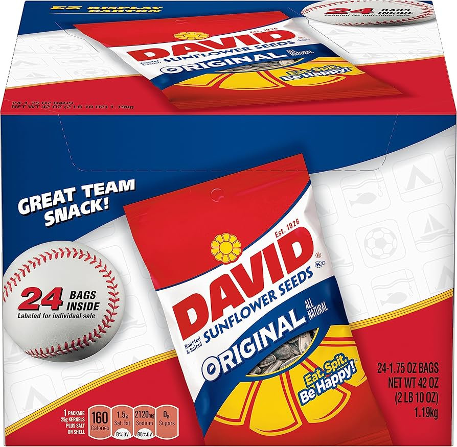 David Original Sunflower Seeds, 1.75 Ounce (24 Count) | Amazon (US)