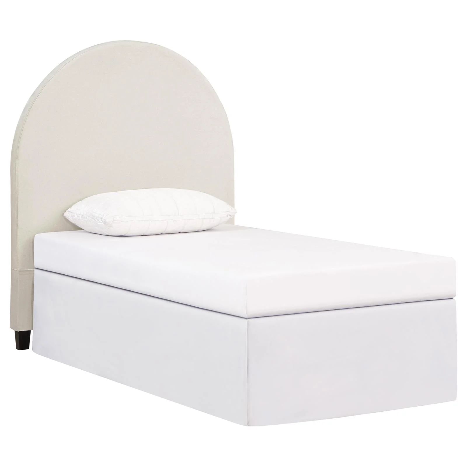 June Upholstered Arched Twin Headboard Ivory | Walmart (US)