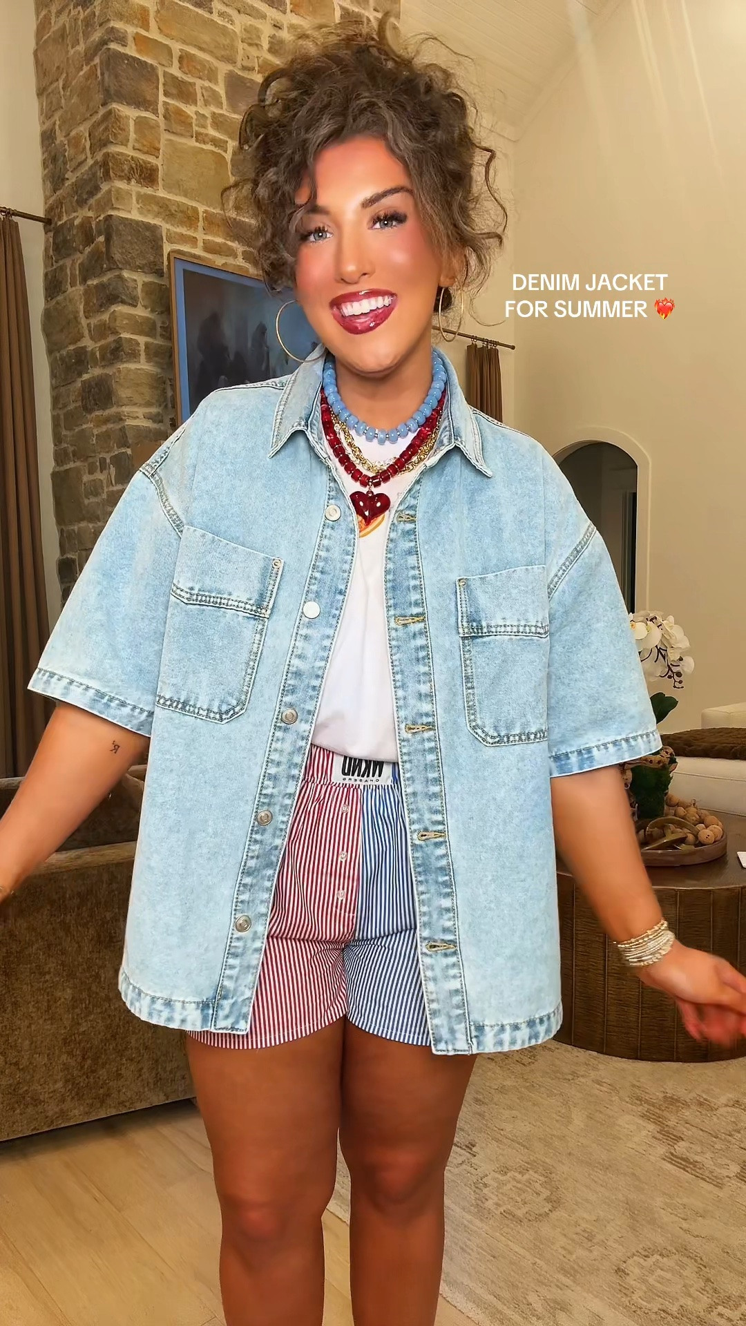 If you like to layer up but still be cool and comfy, you need to try a denim short sleeve coat! It goes with so much and instantly elevates your outfit for a more trendy look! 🧨

#LTKootd #LTKgrwm #LTKmomlife