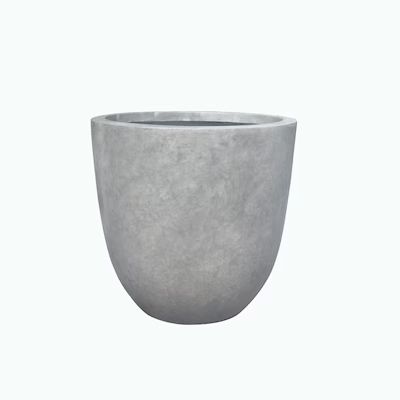KANTE  Large (25-65-Quart) 14-in W x 12-in H Natural Concrete Planter with Drainage Holes | Lowe's
