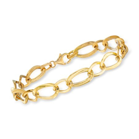 Ross-Simons Italian 18kt Yellow Gold Link Bracelet For Women 7, 8 Inch Made in Italy | Walmart (US)