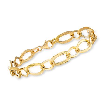Ross-Simons Italian 18kt Yellow Gold Link Bracelet For Women 7, 8 Inch Made in Italy | Walmart (US)