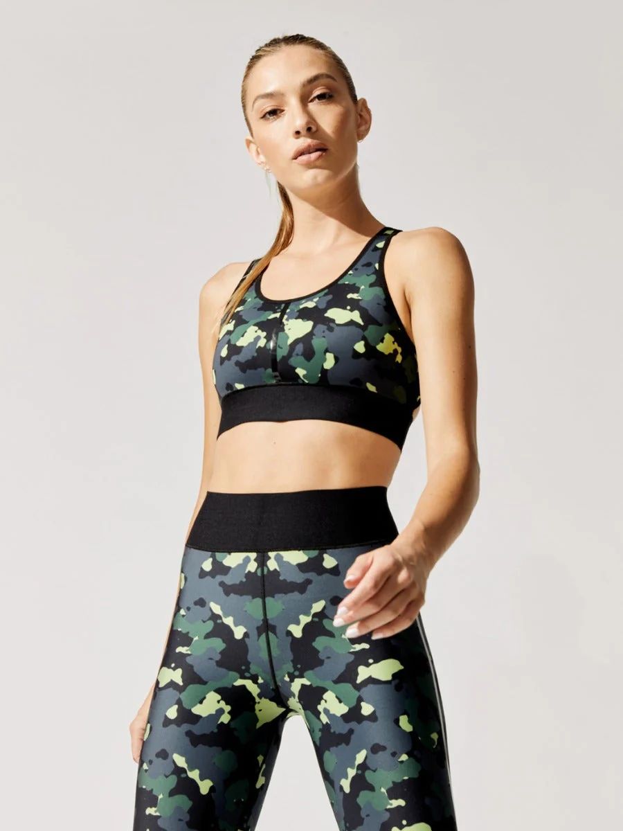 Battlefield Camo Terrain Bra - Black Deep Lake Print-Black | Carbon38