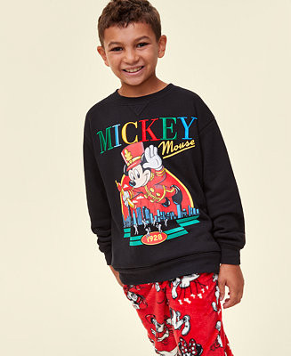 Disney | Macy's Big Kids Unisex Bandleader Mickey Mouse Balloon Crewneck Sweatshirt, Exclusively ... | Macy's