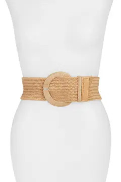 x Atlantic-Pacific Rattan Buckle Belt | Nordstrom
