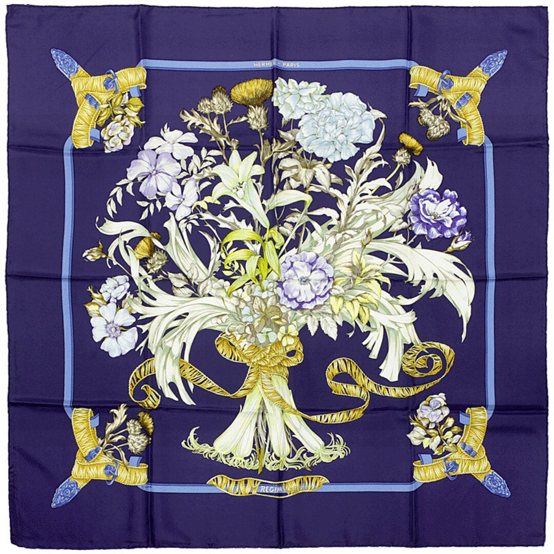 Hermes Scarf "Regina" by Leila Menchari 90cm Silk | Carre Foulard | Etsy (US)