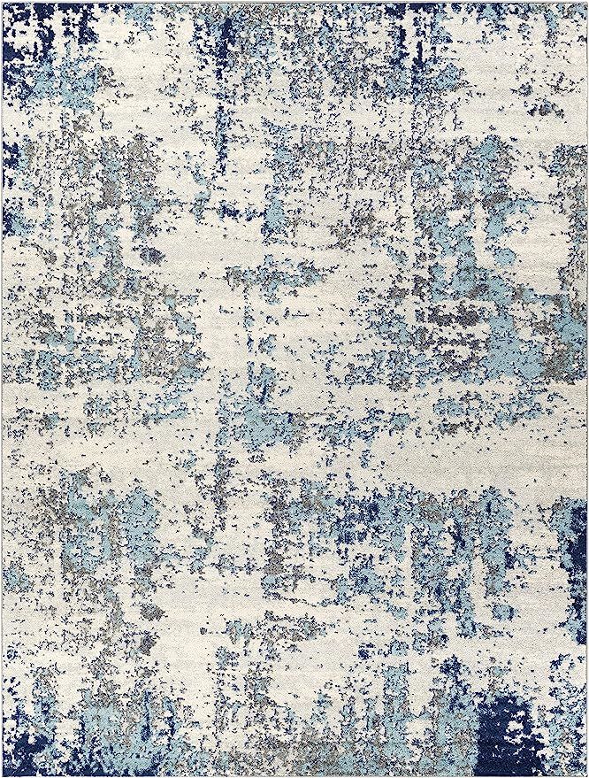 Artistic Weavers Arti Modern Abstract Area Rug,7'10" x 10'3",Dark Blue/Aqua | Amazon (US)