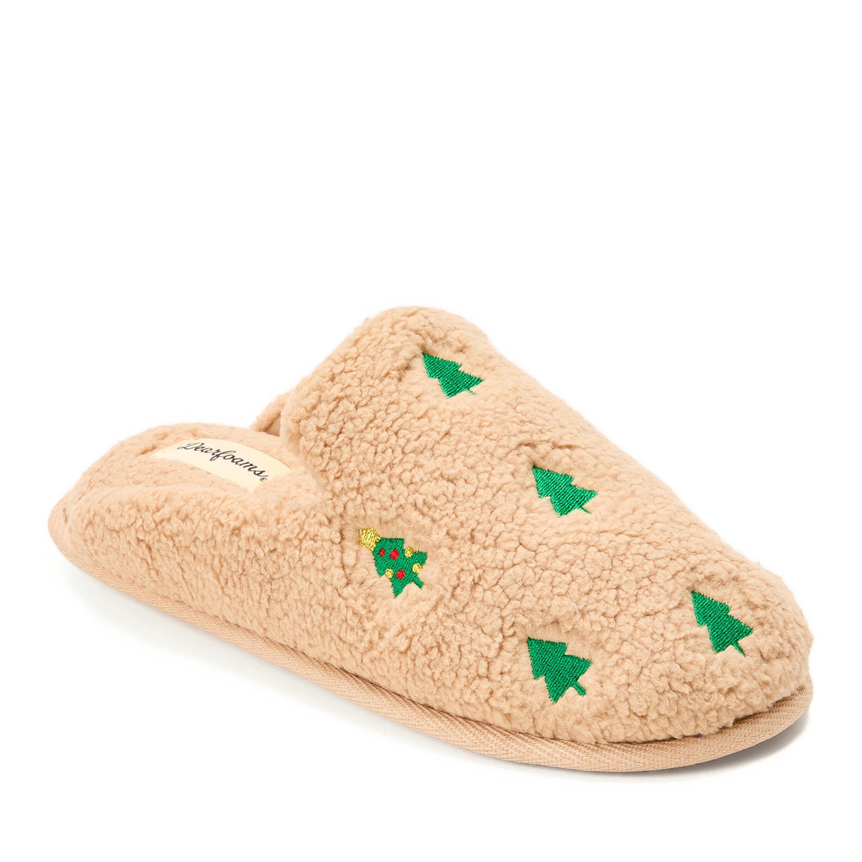 Dearfoams Women's Christmas Tree Teddy Scuff Slipper | Walmart (US)