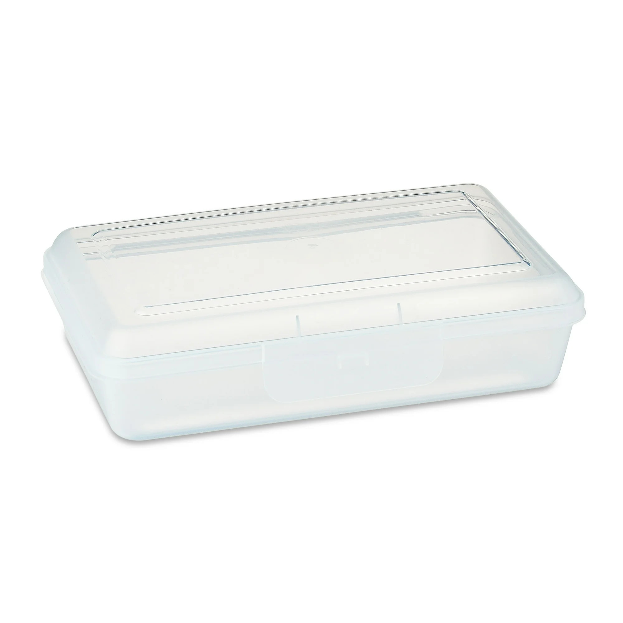 Pen+Gear Lightweight Plastic Pencil Box with Snap-on Lid, Clear, 1-Pack | Walmart (US)