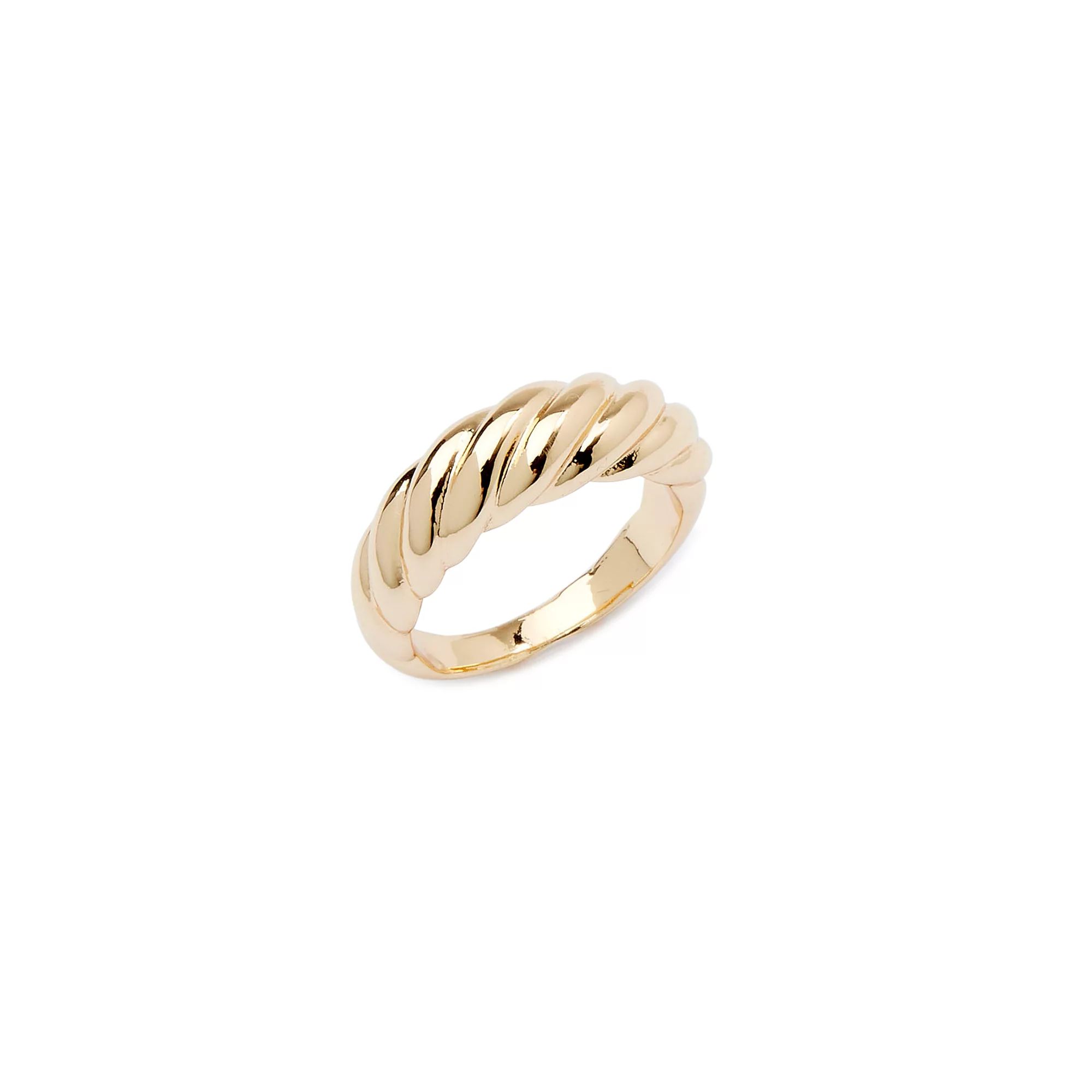 Scoop Womens 14kt Gold Flash-Plated Brass Twist Ring | Walmart (US)