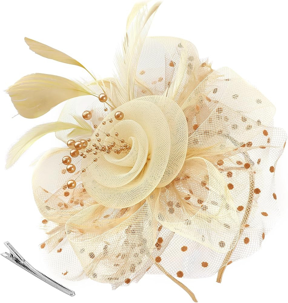AQOKKA Women Fascinators Hats Flower Fascinators with Headband and Clip Tea Party Headwear for Wo... | Amazon (US)