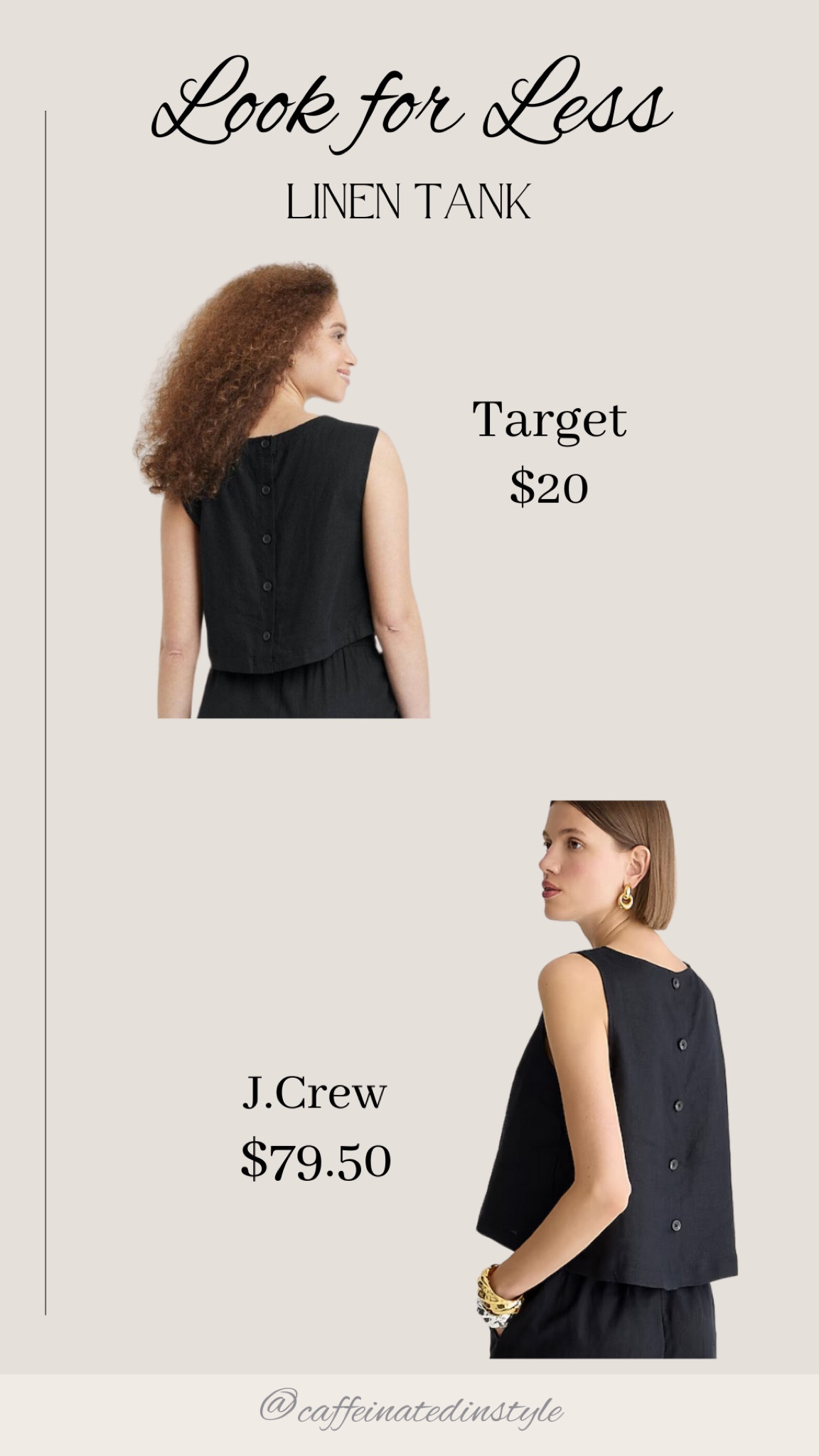 LOOK FOR LESS// linen tank with buttons down the back 

#LTKFindsUnder50 #LTKStyleTip