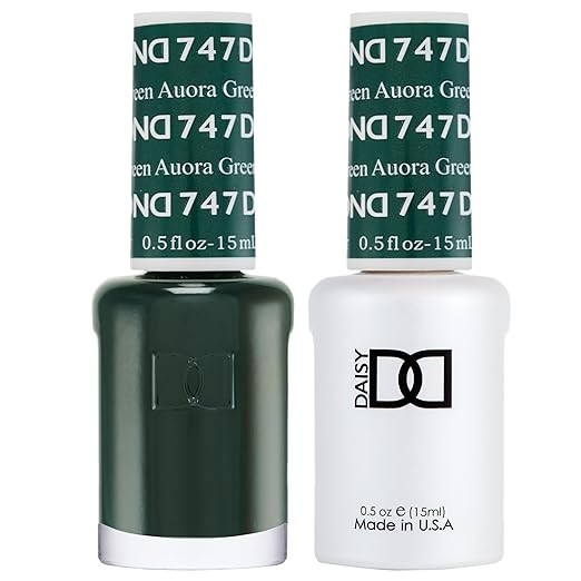 DND Gel Polish Set - 1 each of Gel Polish and Nail Polish, 747 Auora Green, 0.5 Fl Oz | Amazon (US)