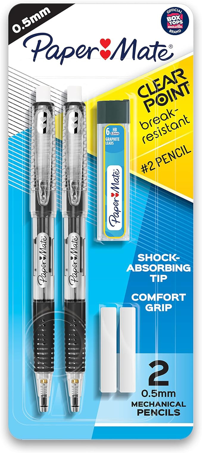 Paper Mate Clearpoint Mechanical Pencils 0.5mm Break Resistant HB #2 Lead School Supplies Art Sup... | Amazon (US)