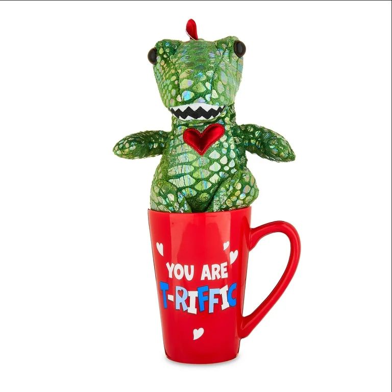 Valentine's Day Plush T-Rex in Latte Mug, by ​Way To Celebrate | Walmart (US)
