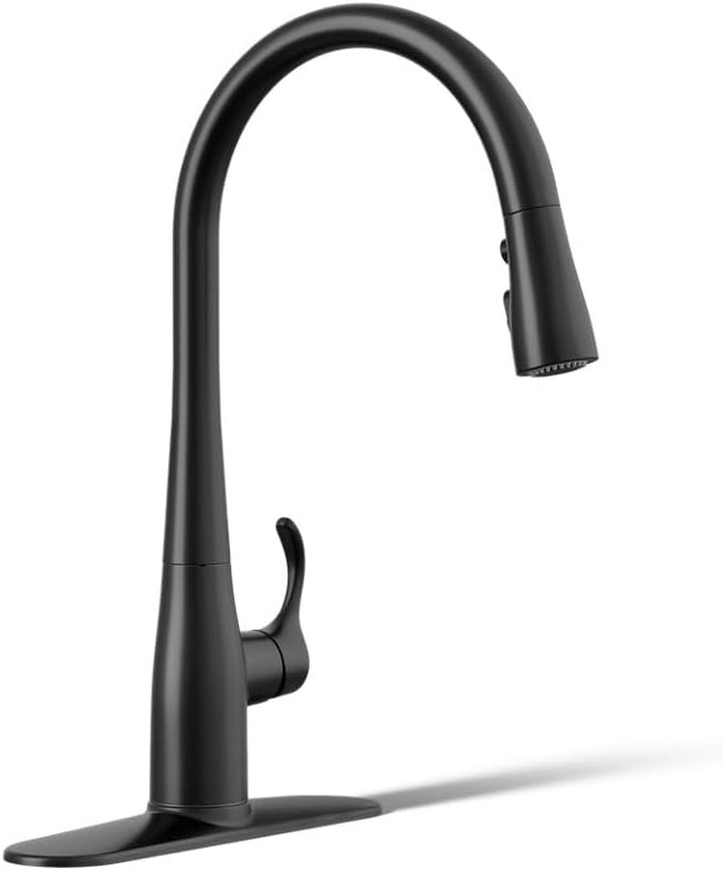 KOHLER Simplice Pull Down Kitchen Faucet, 3-Spray Faucet, Kitchen Sink Faucet with Pull Down Spra... | Amazon (US)