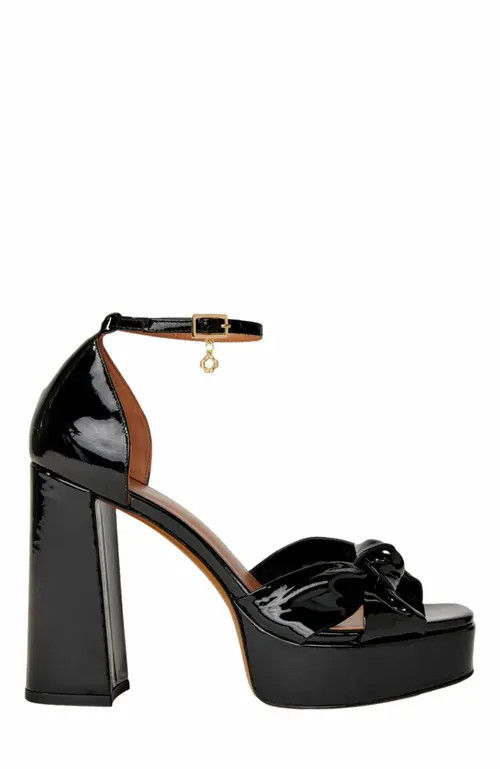 maje Leather platform sandals in Black at Nordstrom, Size 40 | Nordstrom