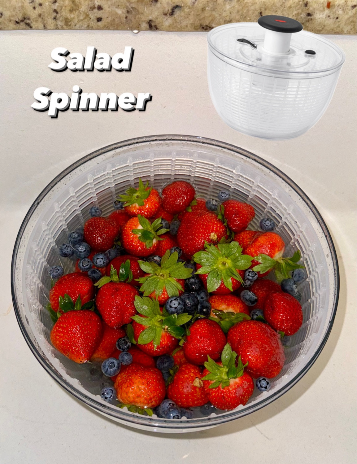 Salad spinner. Strainer. Fruit wash. Berry bath. Washing fruit. Washing vegetables.

#LTKSeasonal #LTKHome #LTKFindsUnder50