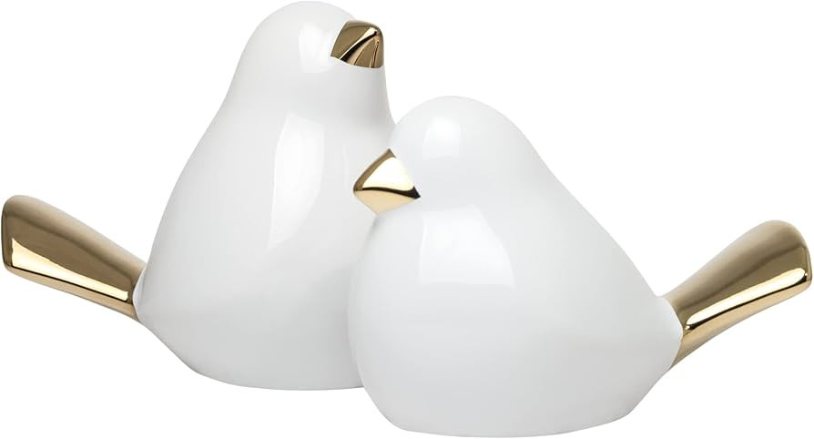 Torre & Tagus Finch Bird Decor for Shelf Set of 2 Cute Ceramic Birds Animal Figurines Farmhouse M... | Amazon (US)