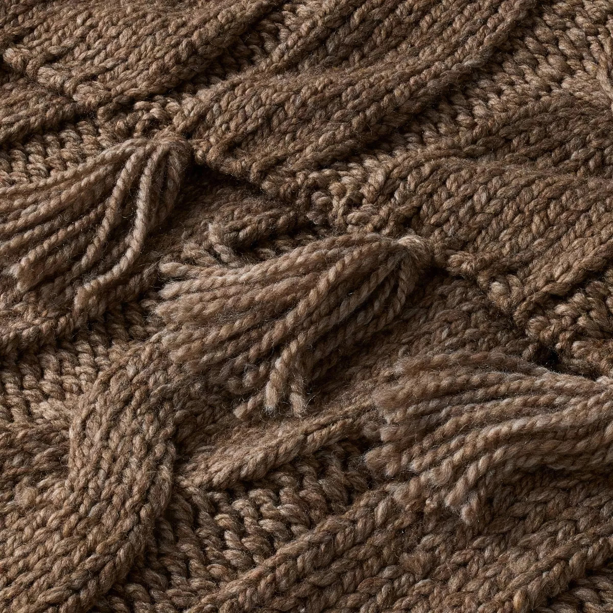 Oversized Cozy Knit Throw Blanket Brown - Hearth & Hand\u2122 with Magnolia | Target