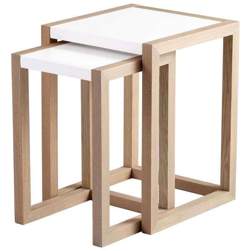 Becket 23.5'' Tall Solid Wood Frame Nesting Tables | Wayfair North America