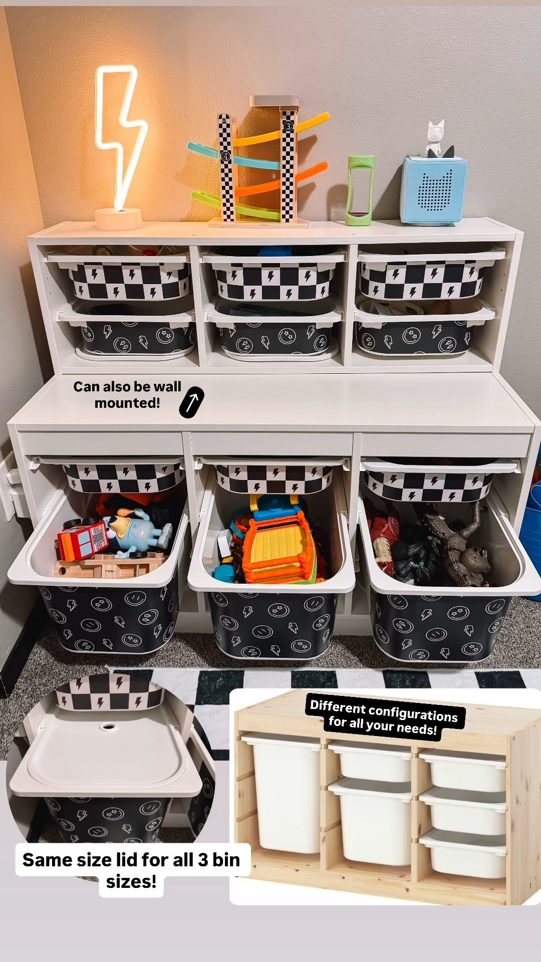 The absolute best toy organization system! Toy storage that actually works
Different configurations for all your needs!🙌🏼

The IKEA TROFAST is my go to for keeping the playroom under control. The pull out bins make it easy for toddlers to grab toys and clean up (yes, really). You can dress it up with so many adorable stickers to meet your style!

Perfect for playrooms, bedrooms, homeschool spaces, and even closet organization. There is SO many configurations for your needs!
#PlayroomOrganization #ToyStorage #MomLife #HomeOrganization

#LTKHome #LTKmomlife #LTKKids