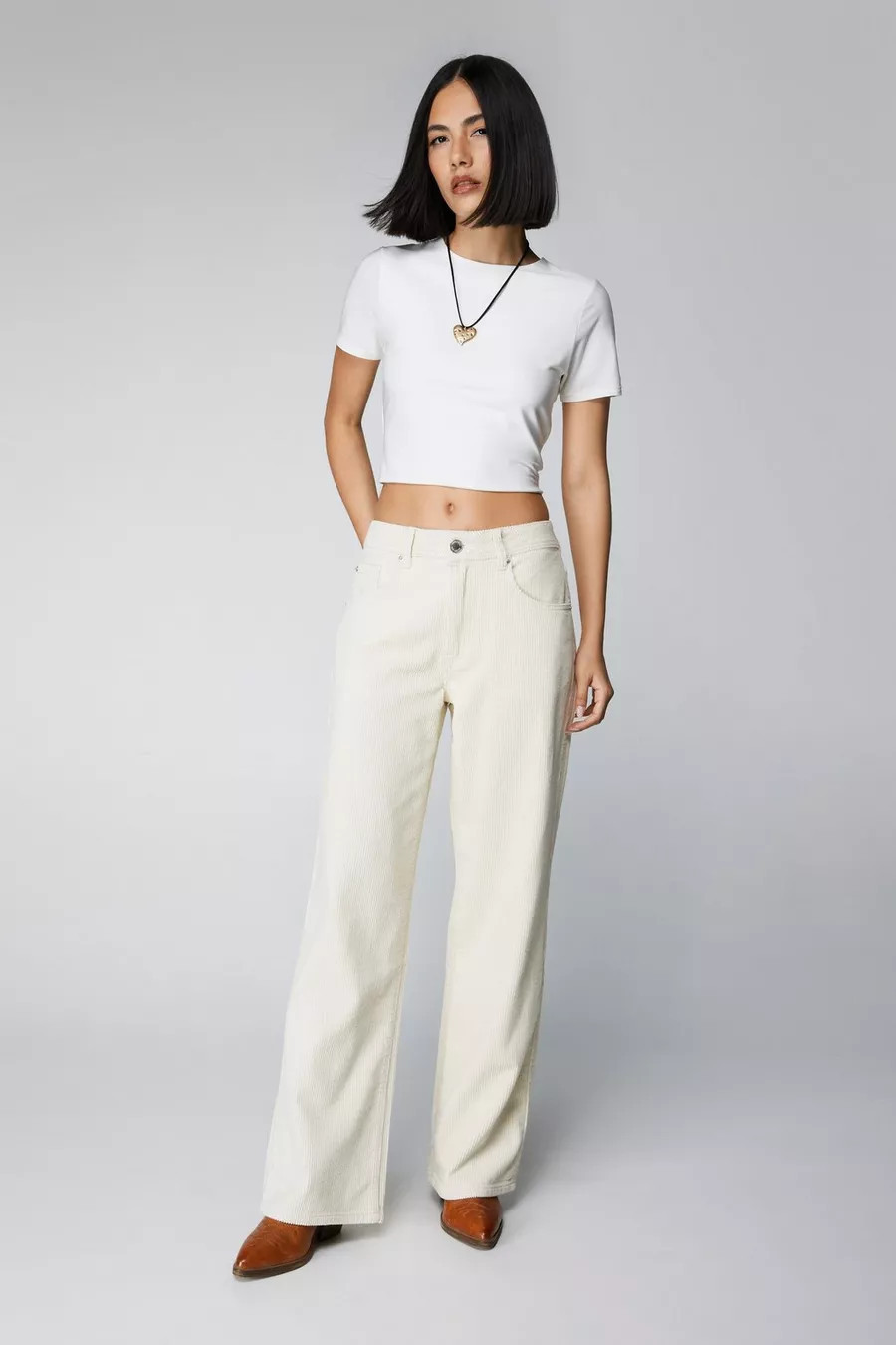 Corduroy Straight Leg Pants | Nasty Gal US