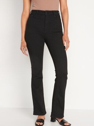FitsYou 3-Sizes-in-1 Extra High-Waisted Black Flare Jeans for Women | Old Navy (CA)